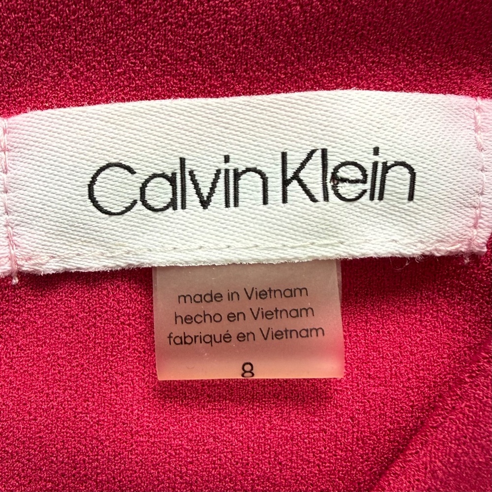 CALVIN KLEIN | NWT Pink Sleeveless Sheath Dress Sz 8 - Picture 7 of 8